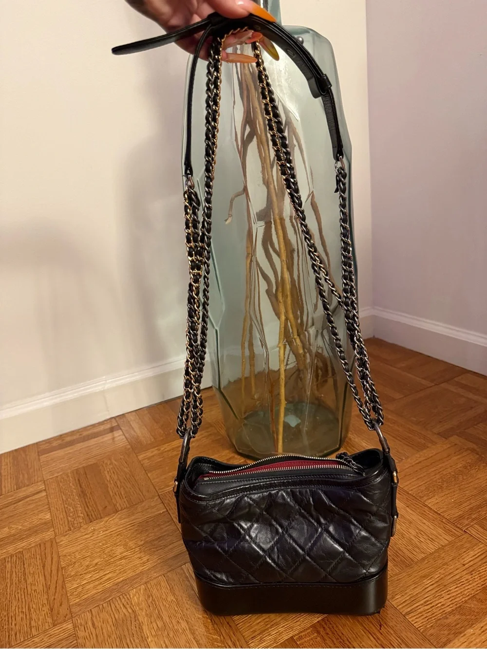 CHANEL Aged Calfskin Small Gabrielle